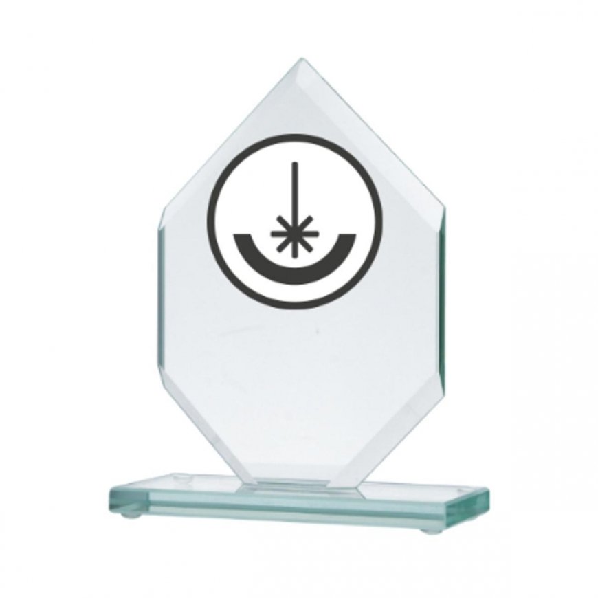 Detal Graviruotas stiklo trofėjus