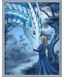 Beldizart Girl and dragon 30*40 cm AM1971