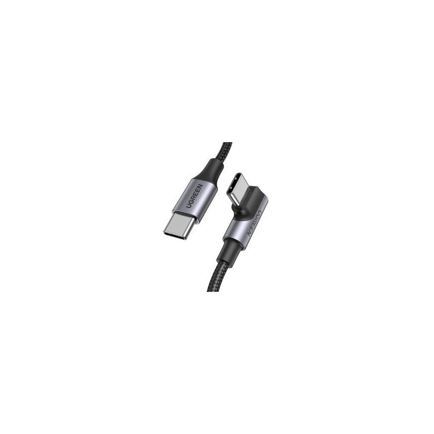 Angle cable USB-C to USB-C UGREEN US334 5A, PD 100W, 2m (black) – 2