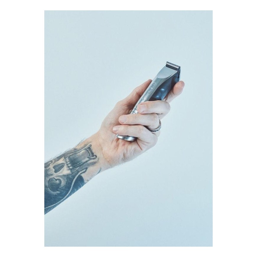 OSOM Professional Hair Trimmer Profesionali plaukų kantavimo mašinėlė - trimeris, LiFePo4 baterija, 100-240 V, 50/60 Hz, pilkos – 2