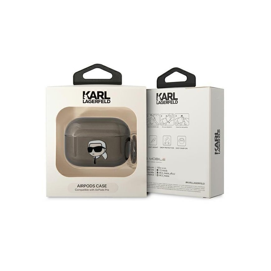 Case Karl Lagerfeld etui for Airpods Pro KLAPHNIKTCK black Karl's Head – 3