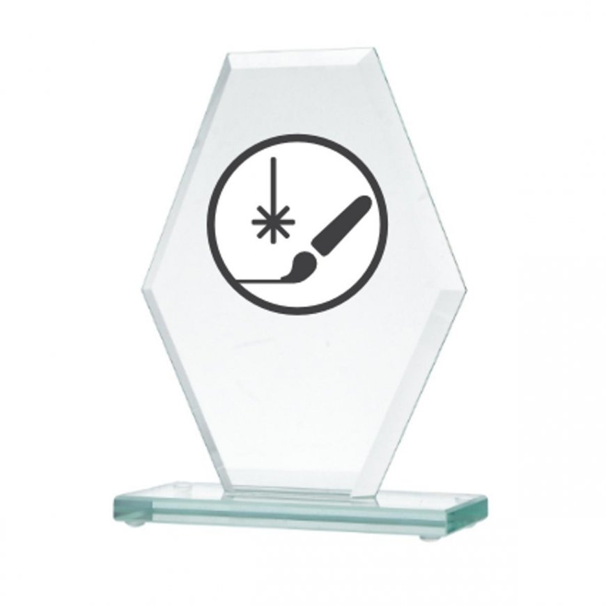 Detail Engraved glass trophy + paint filler