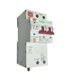 TUYA smart 2-pin automatic fuse - breaker, Wi-Fi, RS485, 80A