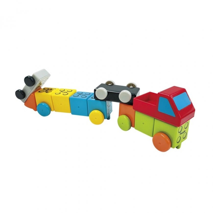 "People Blocks" set of magnetic building blocks "Machines"/18 blocks / People Blocks Working Cars 18pcs – 3
