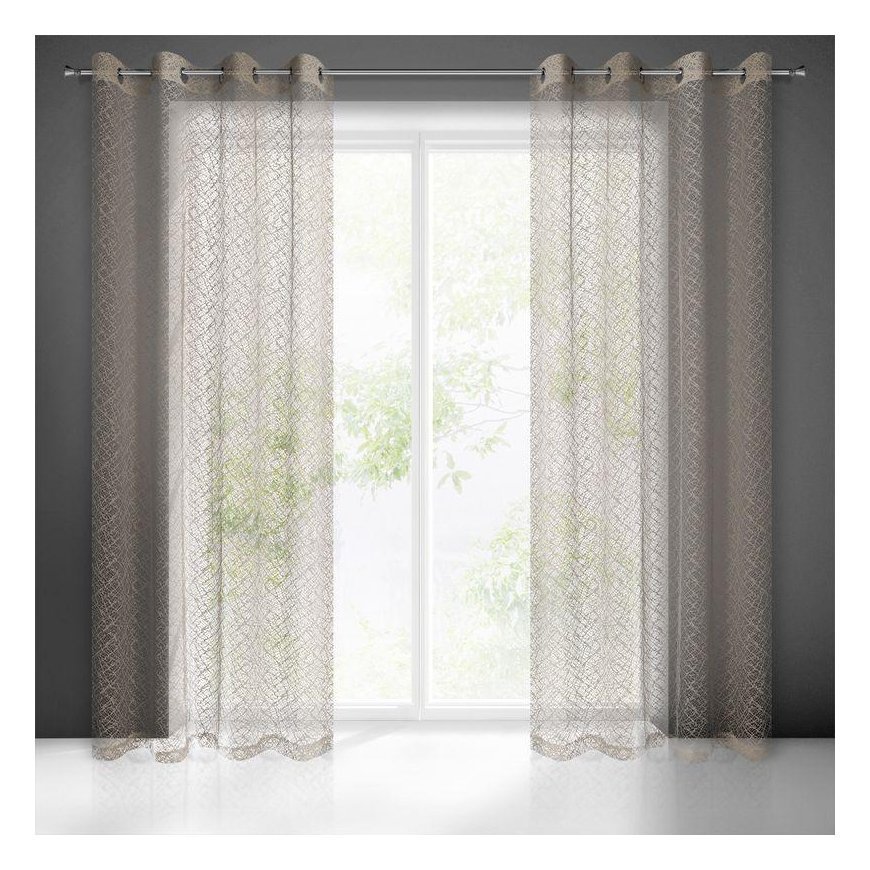 Eurofirany FIR / AMANDA / BEIG 140X250 TRANS