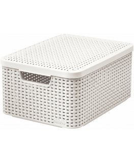 Curver basket container with lid RATTAN Style M cream (46818)