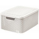 Curver basket indas su dangtelis RATTAN Style M kreminė (46818)