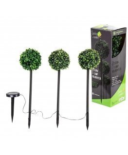 Saska Garden Solar Lamp Set 3 Boxwood Balls