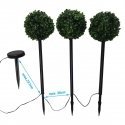 Saska Garden Solar Lamp Set 3 Boxwood Balls Saska Garden Solar Lamp Set 3 Boxwood Balls