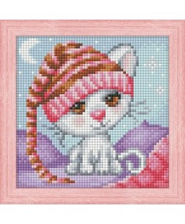 Beldizart Diamond painting kit Dreaming Cat 15х15cm AZ-1571