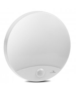Ceiling light LED lamp with motion sensor Maclean, infrared, color white, 10W, IP44, natural color white (4000K), 900lm, MCE357 