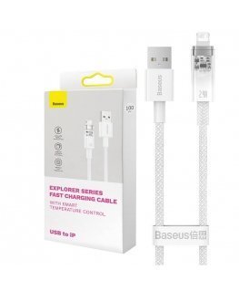 Fast Charging cable Baseus USB-A to Lightning Explorer Series 2m, 2.4A (white)