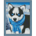 Beldizart Diamond painting set "Blue Eye Husky" 15х20 cm AM1540 Beldizart Diamond painting set "Blue Eye Husky" 15х20 cm AM1540