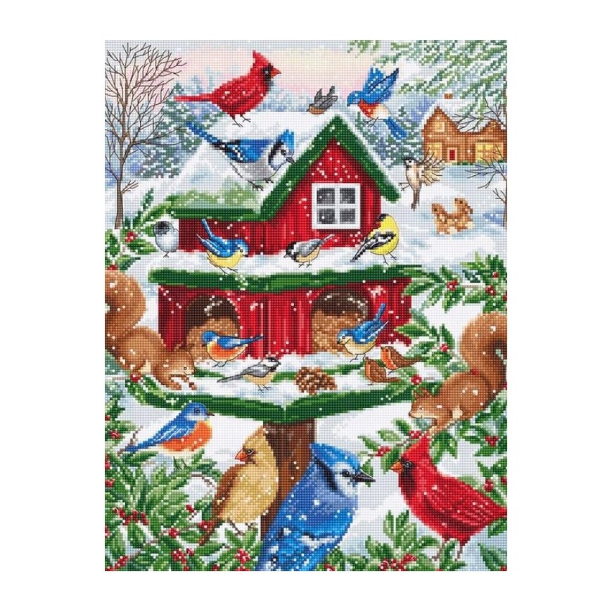 luca S Siuvinėjimo kryželiu rinkinys Blissful Bird Feeder 25x33cm SB2417 – 2