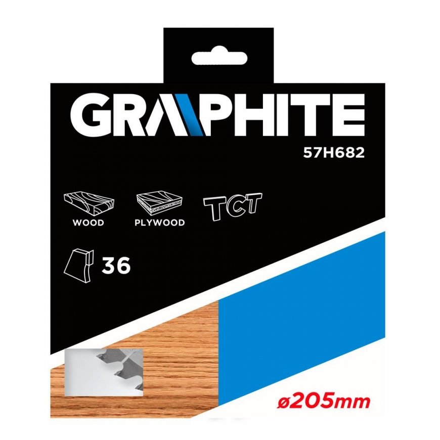 Graphite Grafitinis diskinis pjūklas 205x30x3,2mm 36z. - 57H682 – 3