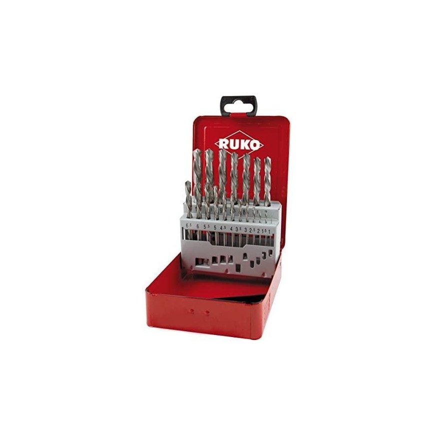 RUKO Drilled 19-piece left-hand metal drill