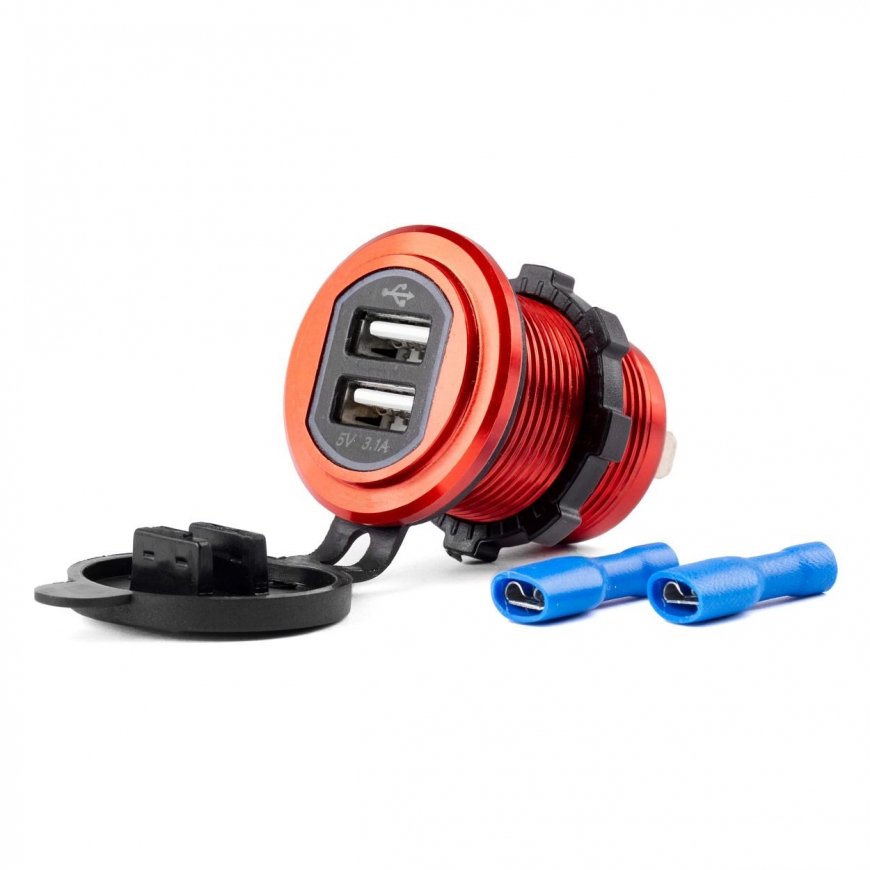 Amio Waterproof charger with 2xUSB 12
