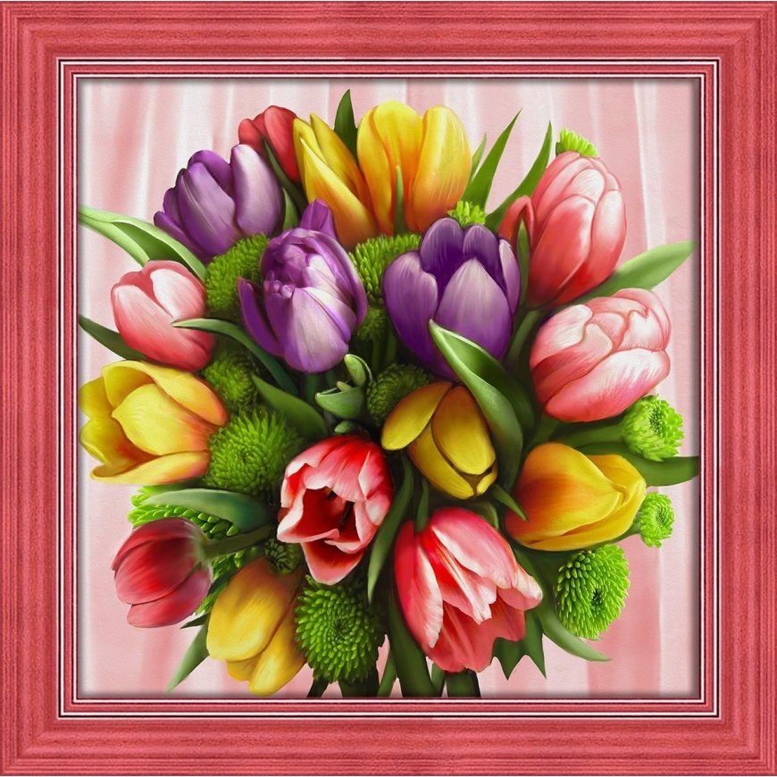 Beldizart Tulip bouquet 40x40 cm AZ-1705