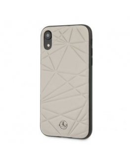 Mercedes-Benz Apple iPhone XR Twister Genuine Leather Hard Case Grey