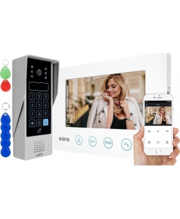 Eura Video intercom EURA VDP-90A3 DELTA+ white 7 inches, Full HD, WiFi, 2 inputs, encoder, proximity reader, ahd, tuya