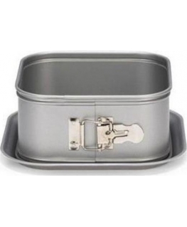 Patisse Step Shape Square with High Edge 18cm Silver Steel