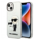 Karl Lagerfeld Case for iPhone 14 Plus 6.7" KLHCP14MHNKCTGT Clear Hard Case Glitter Karl&Choupette Karl Lagerfeld Case for iPhone 14 Plus 6.7" KLHCP14MHNKCTGT Clear Hard Case Glitter Karl&Choupette
