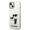 Karl Lagerfeld dėklas, skirtas iPhone 14 Plus 6,7" KLHCP14MHNKCTGT skaidrus kietas dėklas Gliter Karl&Choupette