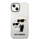 Karl Lagerfeld dėklas, skirtas iPhone 14 Plus 6,7" KLHCP14MHNKCTGT skaidrus kietas dėklas Gliter Karl&Choupette