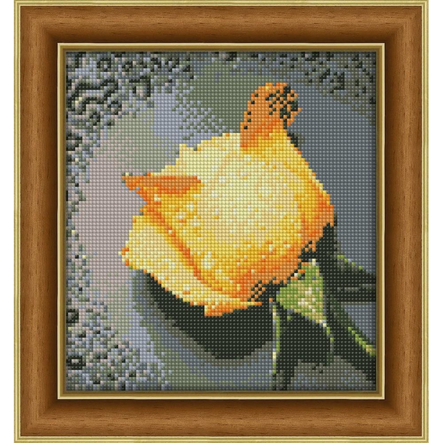 Beldizart SALE (Discontinued) Diamond Painting Kit Yellow Rose 22х24 cm AZ-18 – 2