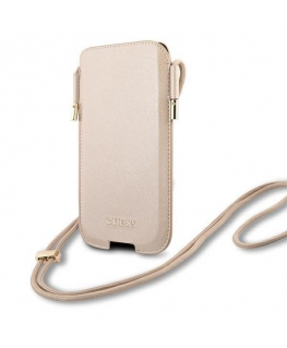 Guess Handbag GUHCP12MSAPSLG 6.1" Gold/Gold Saffiano