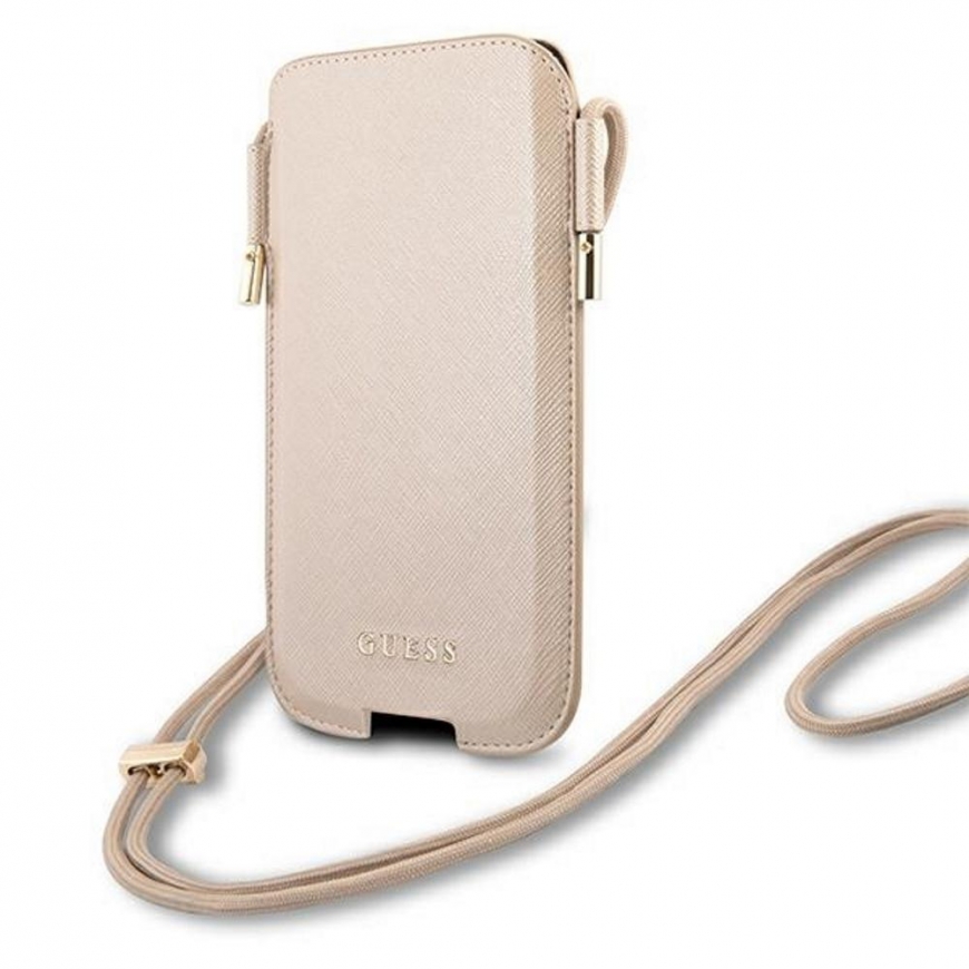 Guess Handbag GUHCP12MSAPSLG 6.1" Gold/Gold Saffiano – 2