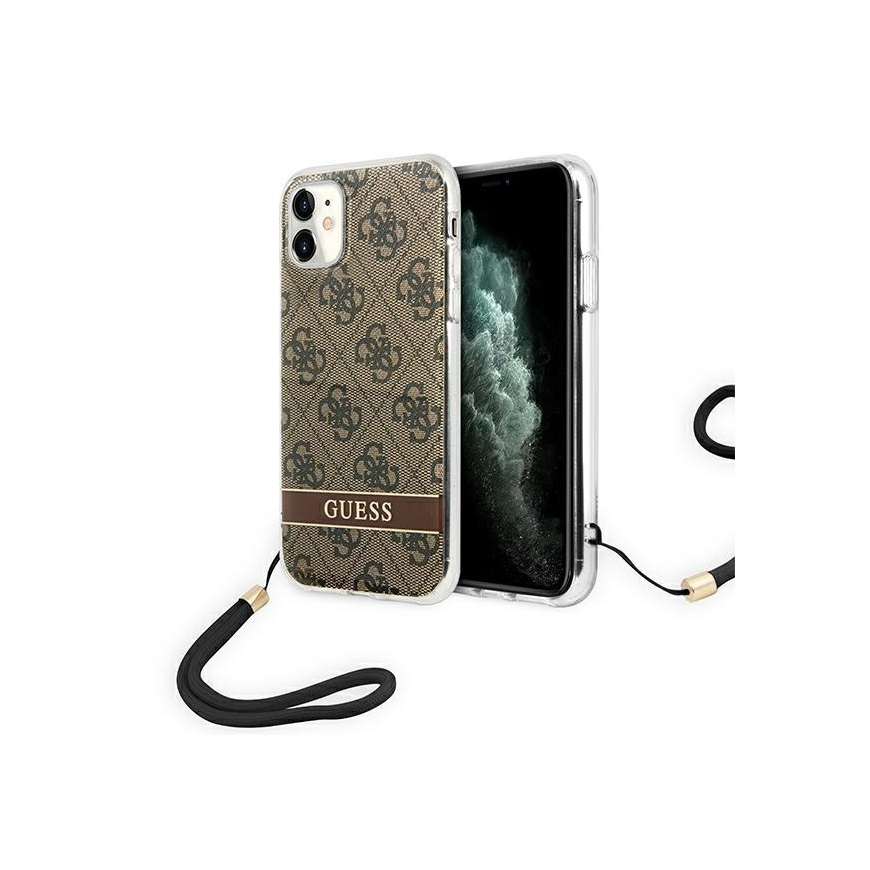 Guess GUOHCN61H4STW iPhone 11 ruda/ruda hardcase 4G spausdinimo dirželis