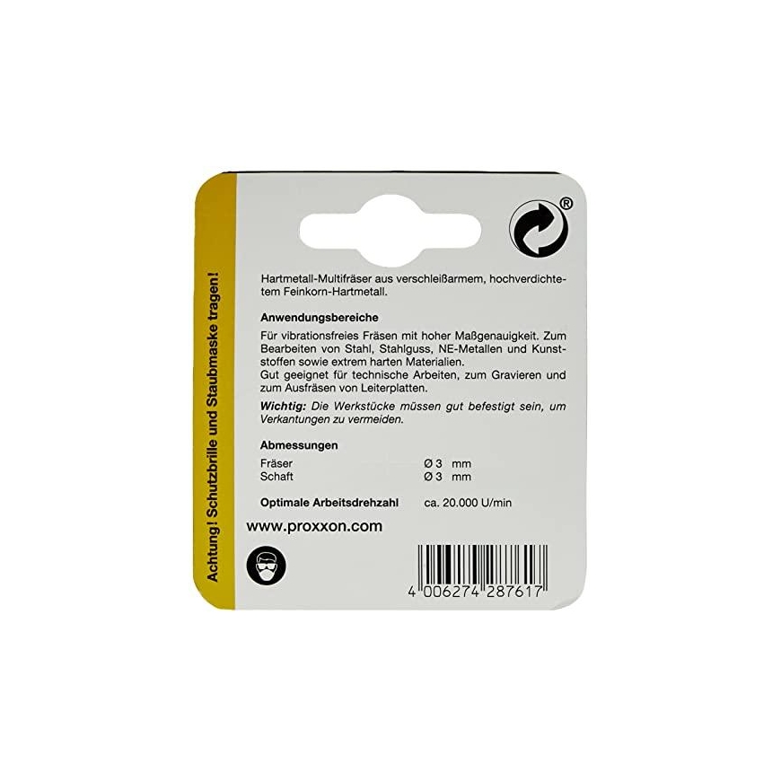 Tungsten carbide cutter 3mm PROXXON – 3