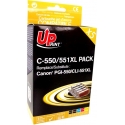 UPrint Ink C-551XL-PACK / CLI551 ink, 2x black, 1x cyan, 1x magenta 1x, yellow UPrint Ink C-551XL-PACK / CLI551 ink, 2x black, 1x cyan, 1x magenta 1x, yellow