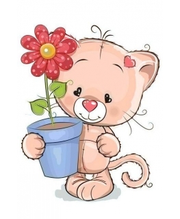 Beldizart Kitten with a gift 19*27 cm WD2367
