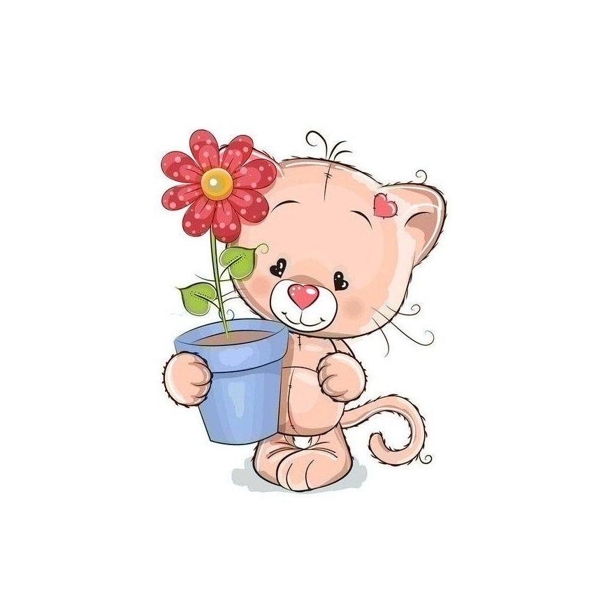 Beldizart Kitten with a gift 19*27 cm WD2367
