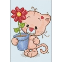 Beldizart Kitten with a gift 19*27 cm WD2367 Beldizart Kitten with a gift 19*27 cm WD2367