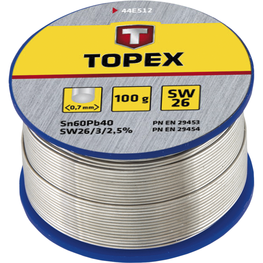 Topex Tin solder 60% Sn, wire 1.0 mm, 100 g