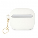 Guess Apple AirPods 3 cover Silicone Charm Heart Collection White