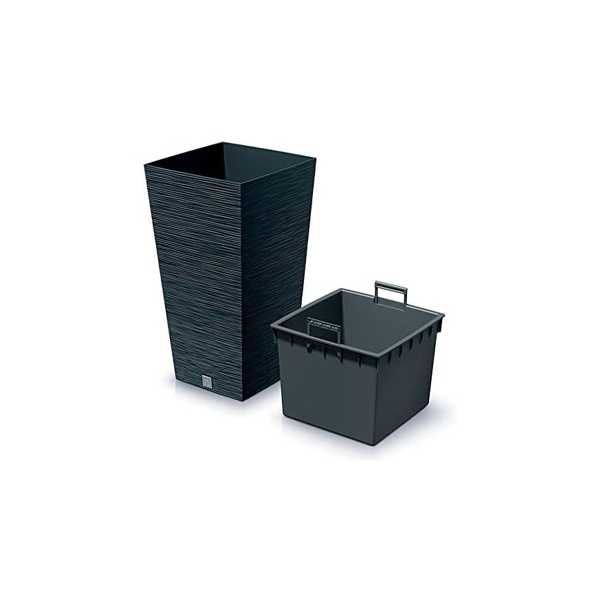 Prosperplast div class"int_ce_html"FURU SQUARE flower pot - anthracite/div – 4