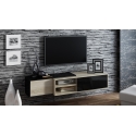 Cama TV cabinet SIGMA1 180 sonoma oak/black gloss Cama TV cabinet SIGMA1 180 sonoma oak/black gloss