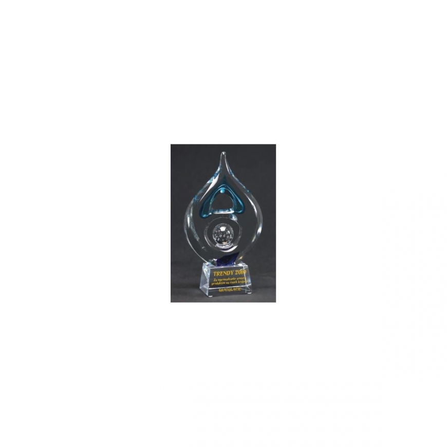 Tryumf Engraved glass trophy +paint filling – 2