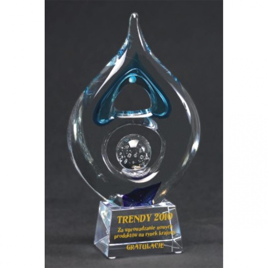 Tryumf Engraved glass trophy +paint filling – 4