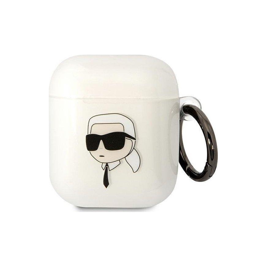 Karl Lagerfeld KLA2HNIKTCT AirPods 1/2 cover transparent Karl`s Head