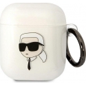 Karl Lagerfeld KLA2HNIKTCT AirPods 1/2 dangtelis permatomas Karl`s Head
