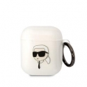 Karl Lagerfeld KLA2HNIKTCT AirPods 1/2 dangtelis permatomas Karl`s Head