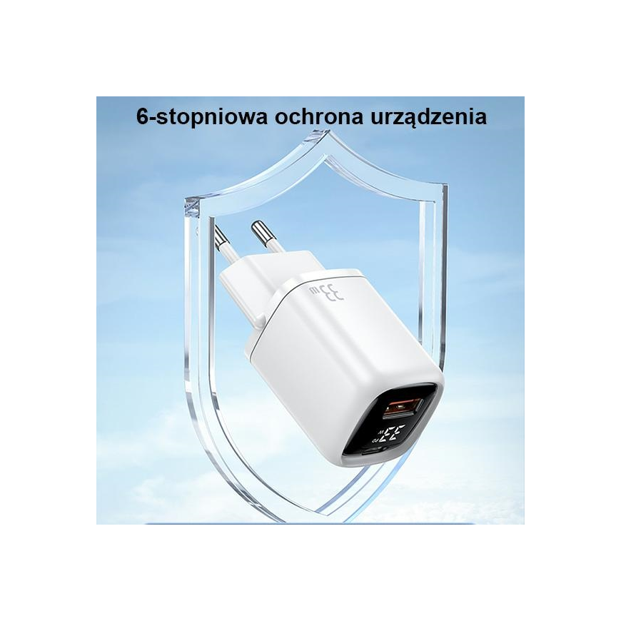 USAMS Ład. network 1xUSB-C+1xUSB T46 33W (head only) PD3.0 +QC3.0 Fast charging white|white CC152TC02 (US-CC152) – 4
