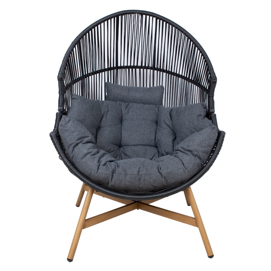 Leisure chair HELSINKI black – 2