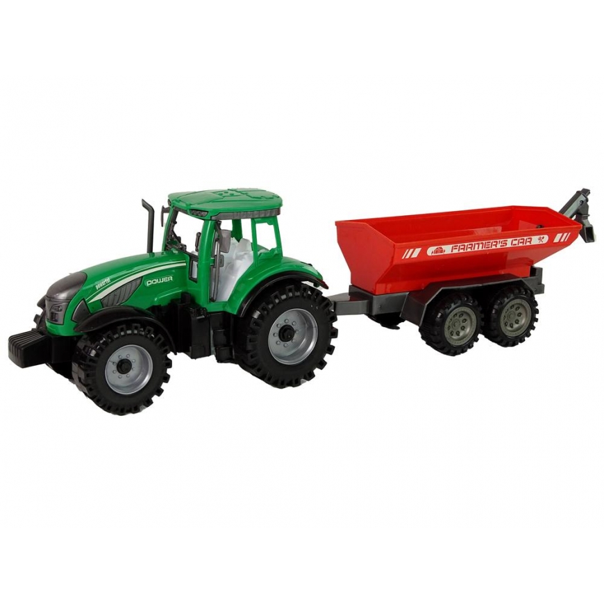Lean Cars Green tractor with Red Trailer Fractal gear – 2