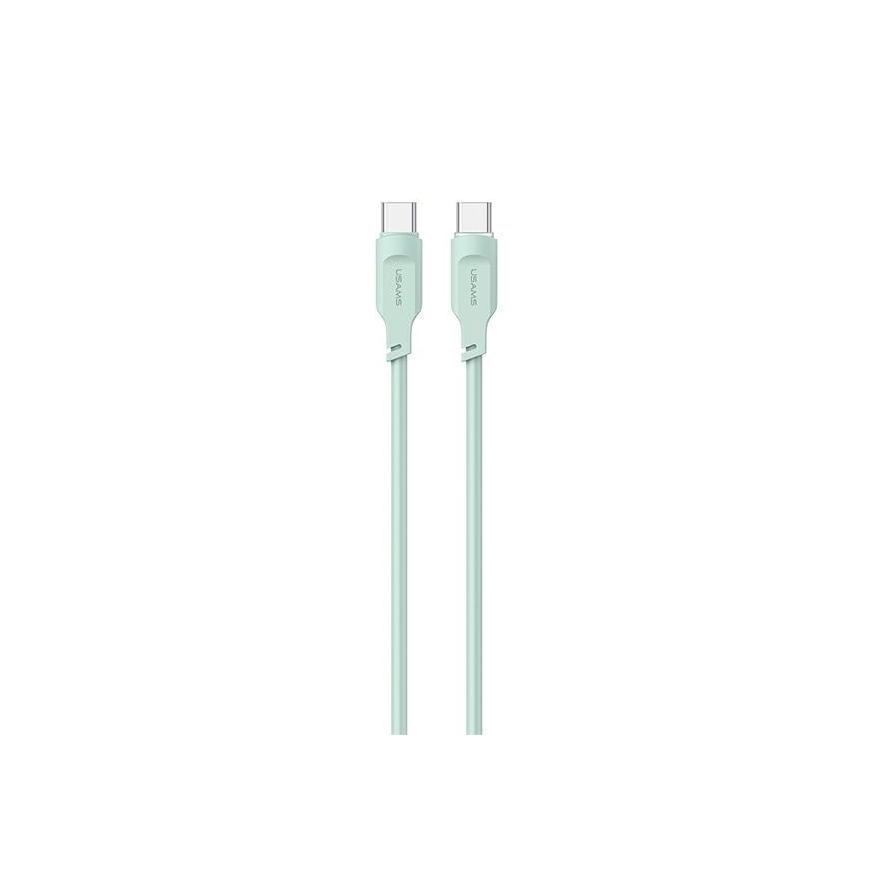 Kabelis USB Usams Kabelis USB-C na USB-C PD Fast Charging 1,2m 100W Lithe Series žalias/žalias SJ567USB04 (US-SJ567)